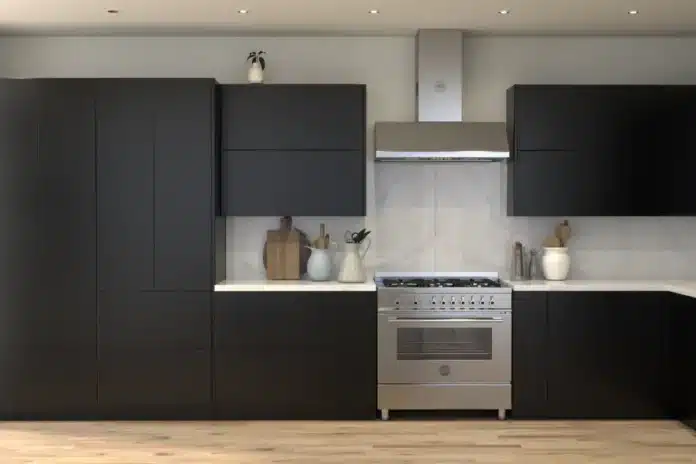 black rta euro style flat panel cabinets