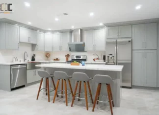 malibu grey shaker kitchen cabinets