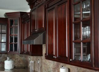 Remodel an Older Home with New Dark Cherry RTA Cabinets tree-of-life-painting-shaker