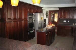 walnut oak kitchen cabinets