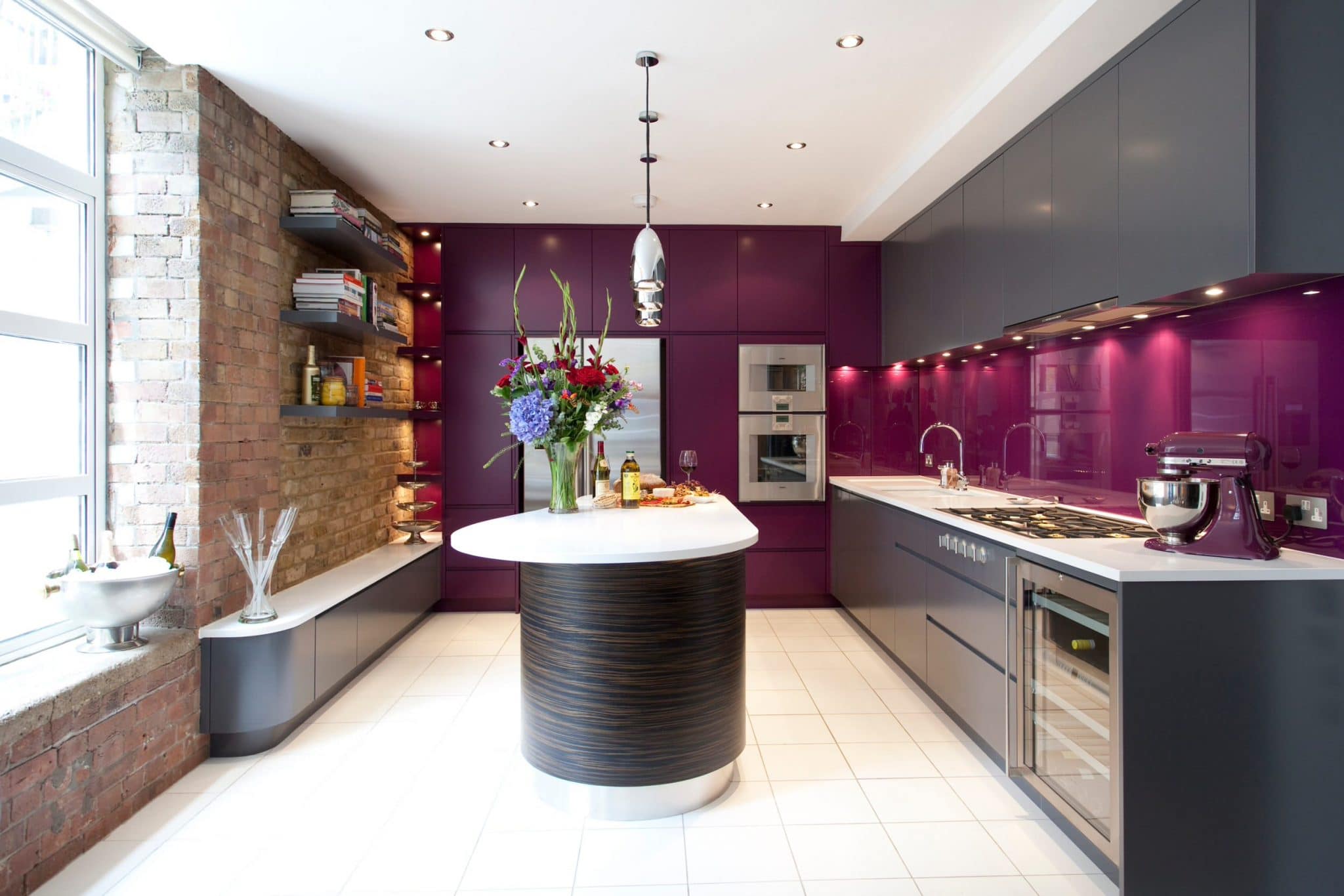 purple kitchen