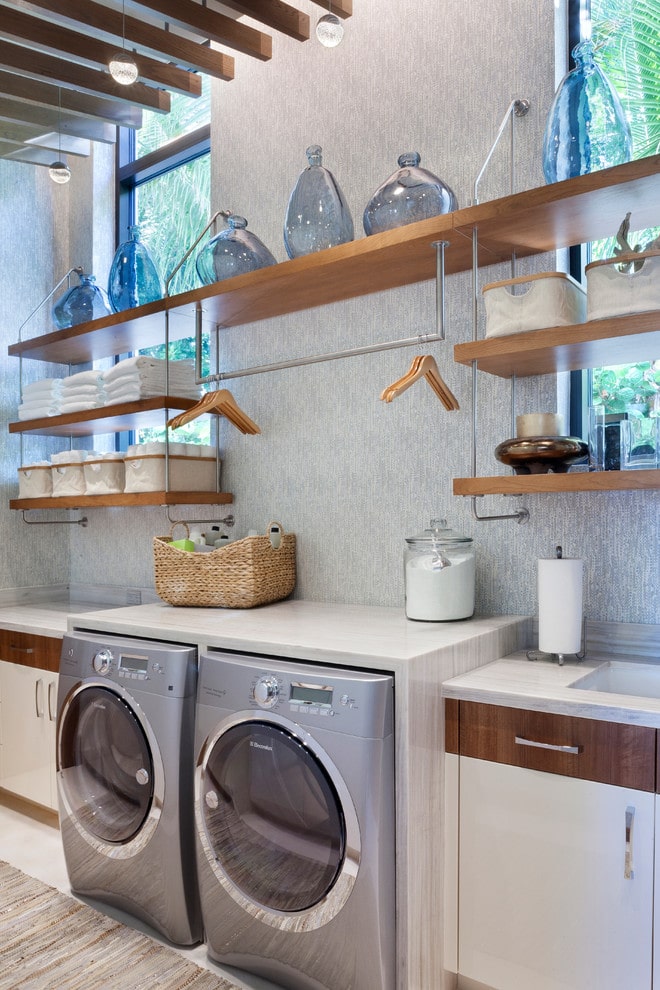 laundry open shelf