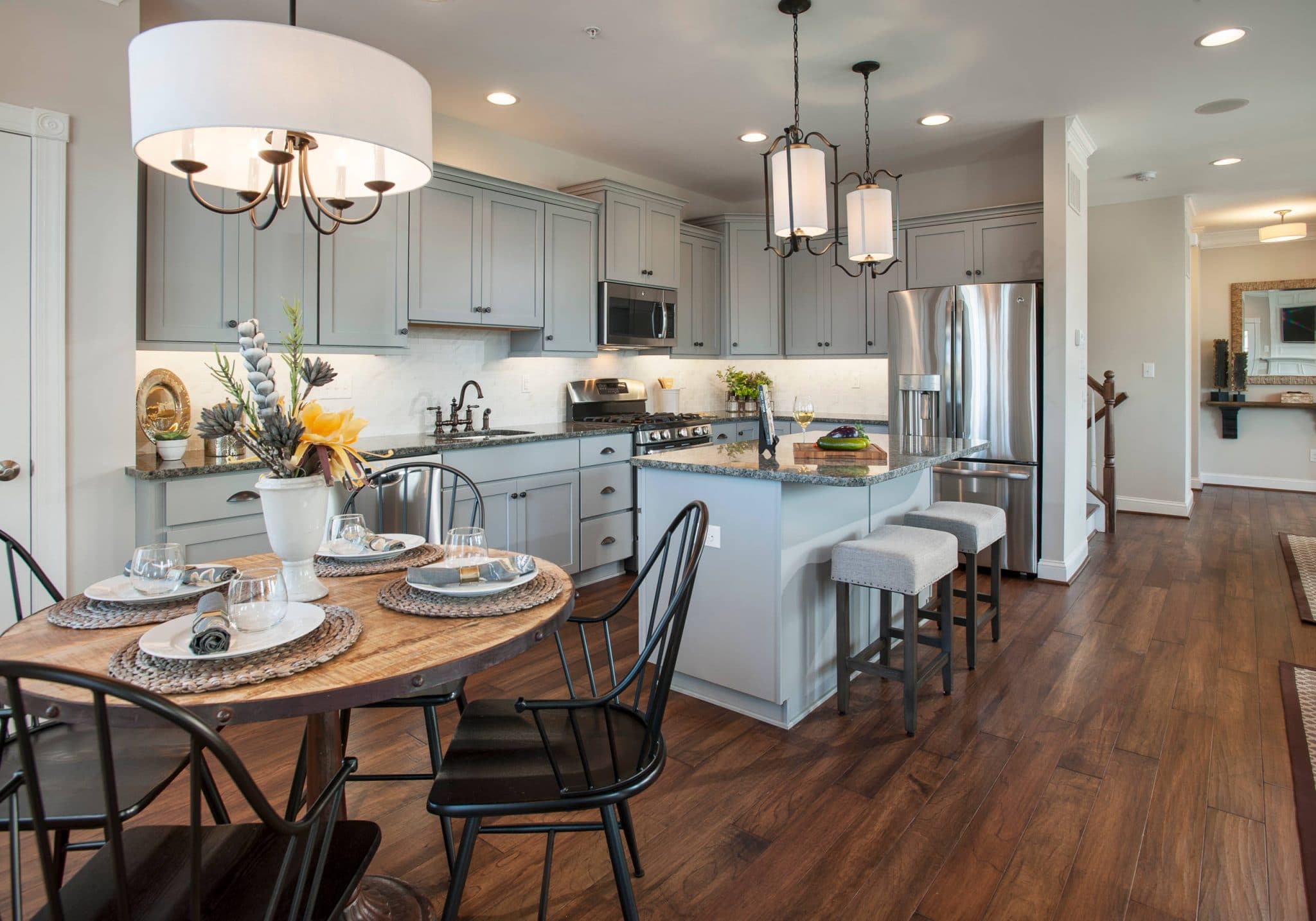 framed traditional american style kitchen