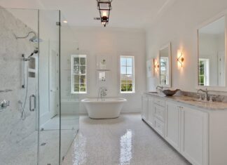A Bigger, Better Bathroom spacious-white-bathroom-white-vanity-white-tiles