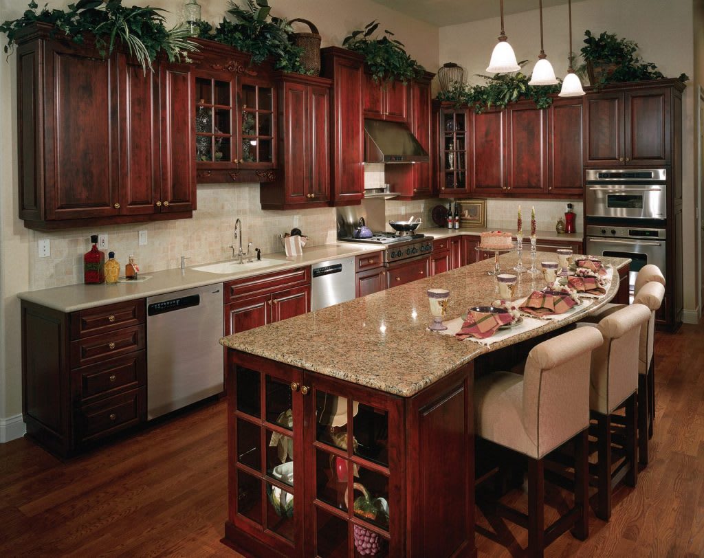gorgeous-cherry-wood-reddish-brown-rta-kitchen-cabinets