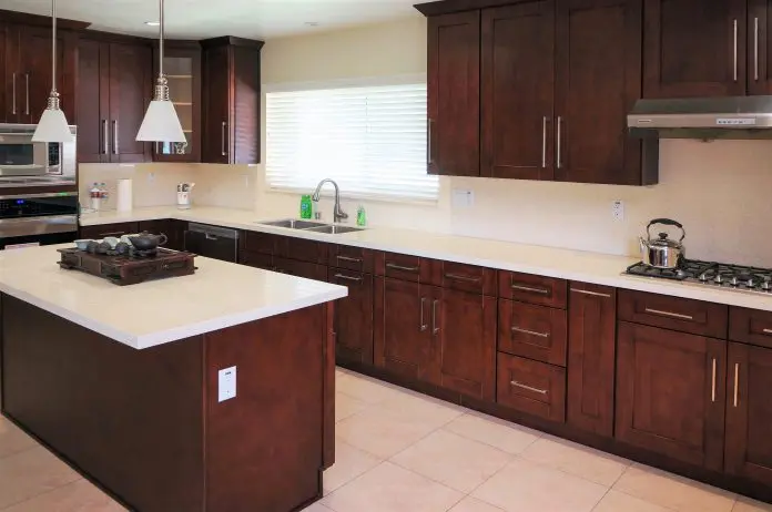 dark-cherry-wood-reddish-brown-rta-kitchen-cabinets