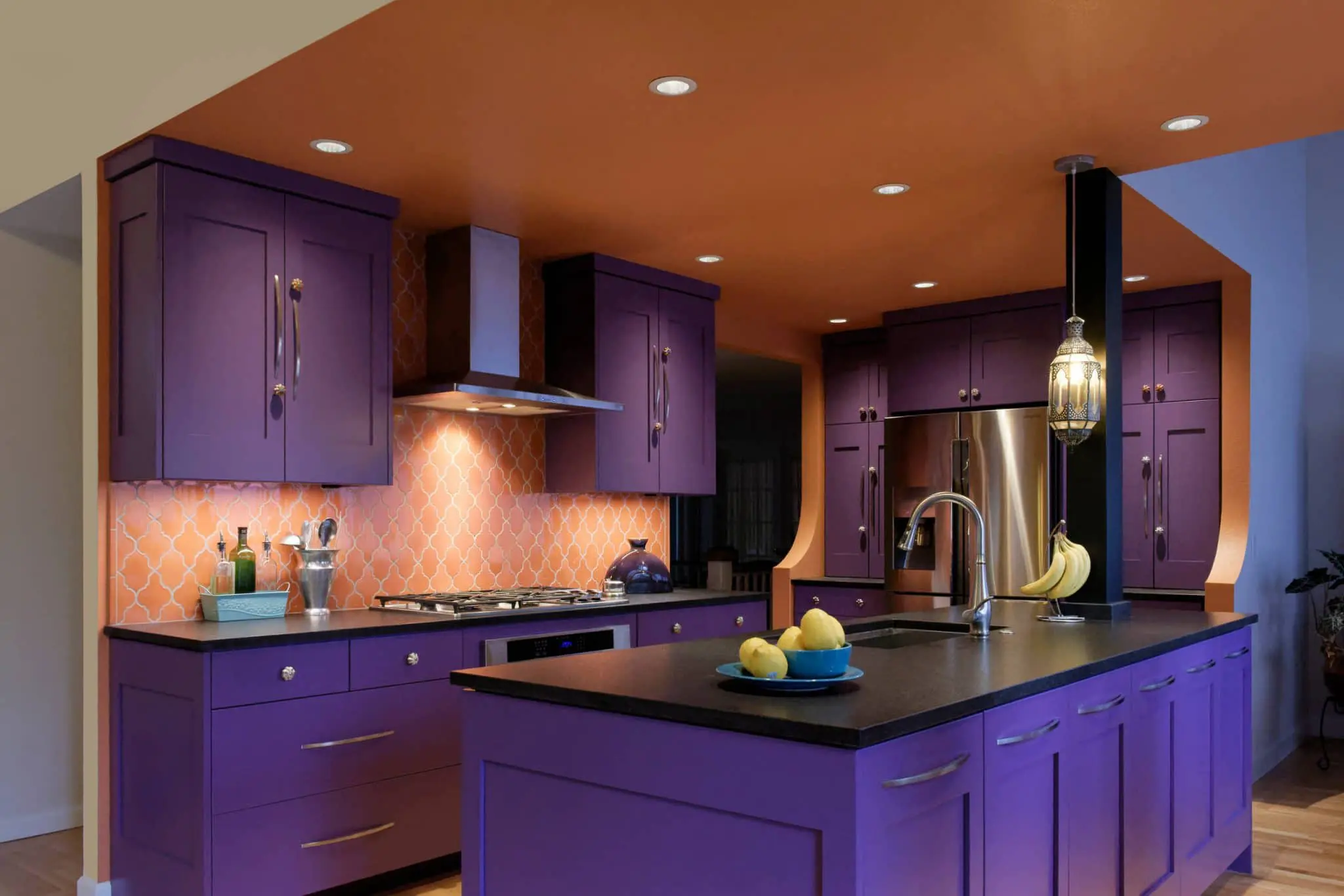 purple-kitchen-cabinets-shaker-style