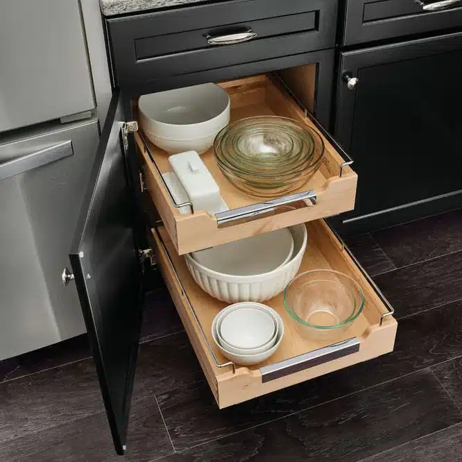 roll out base cabinet tray