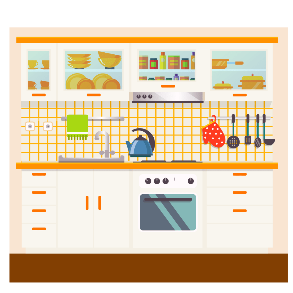 white kitchen cabinet idea - glass door