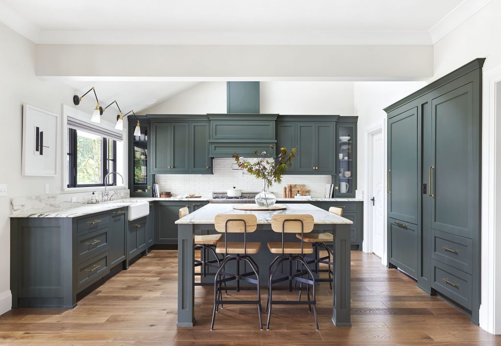 hunter green kitchen design