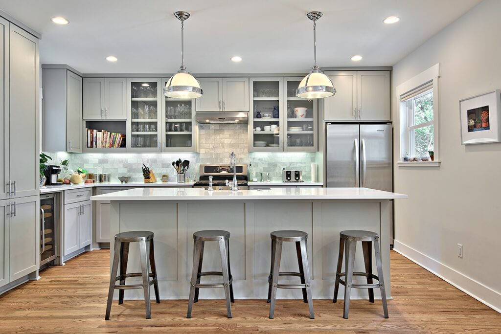 light gray kitchen cabinets