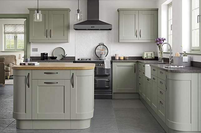 sage green kitchen cabinets