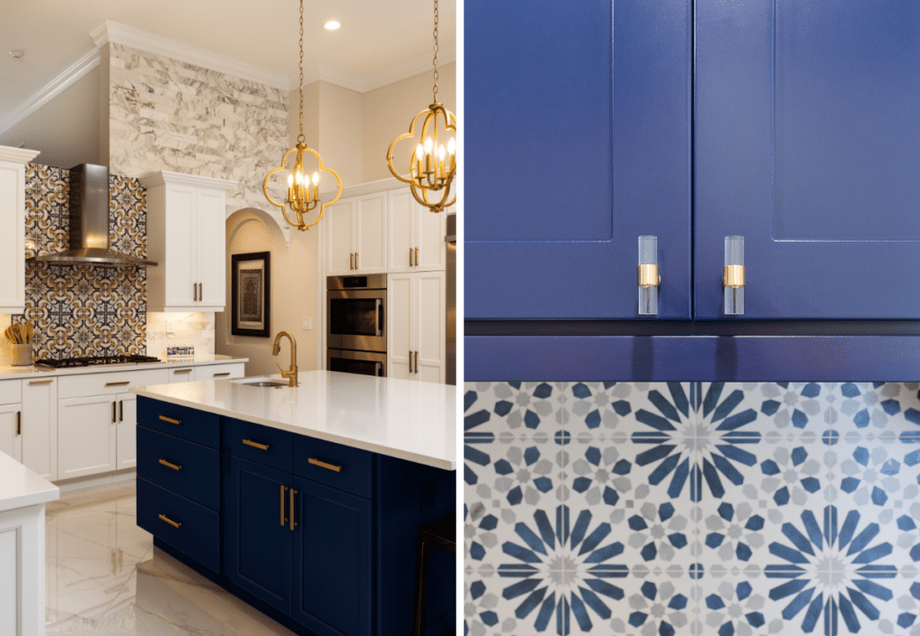 White and Blue Color Combinations for Shaker Style Kitchens - Best Online Cabinets white and blue color combos two tone shaker kitchen cabinets