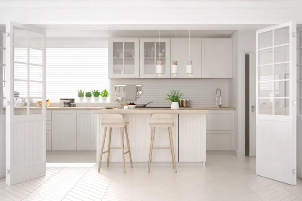 white popular shaker kitchen cabinets