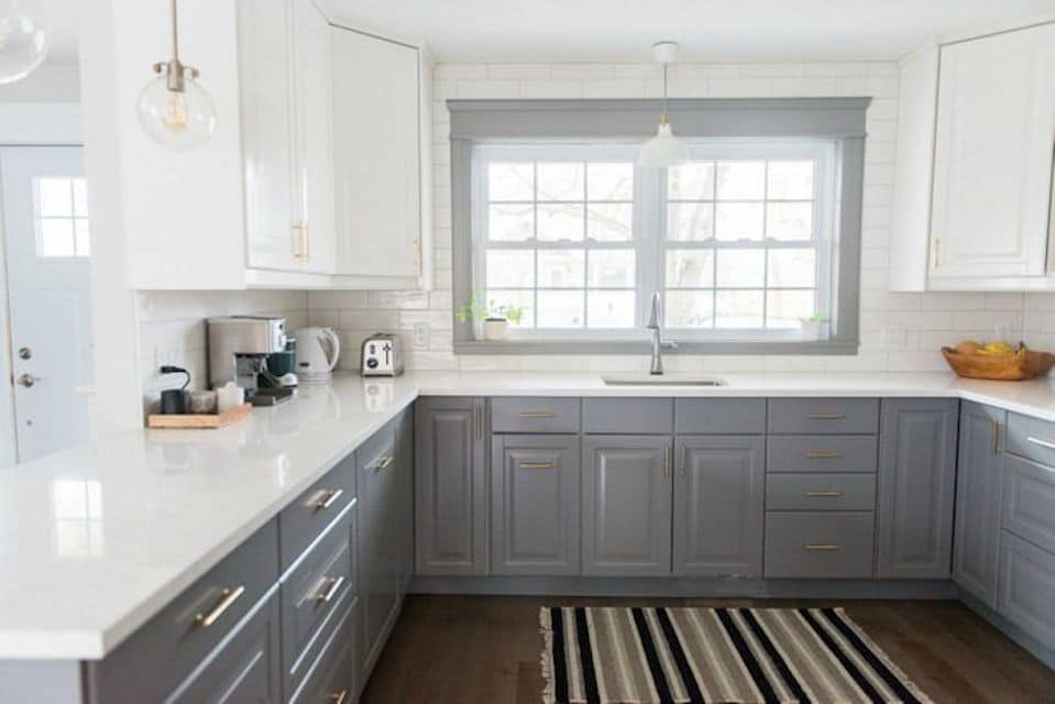 grey shaker backsplash