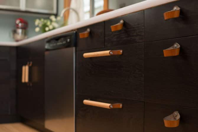 leather kitchen handles