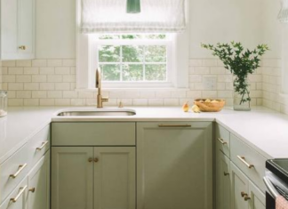 Affordable Shaker Cabinets for a New Kitchen light green shaker cabinets design for kitchen