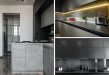 neutral grey kitchen design