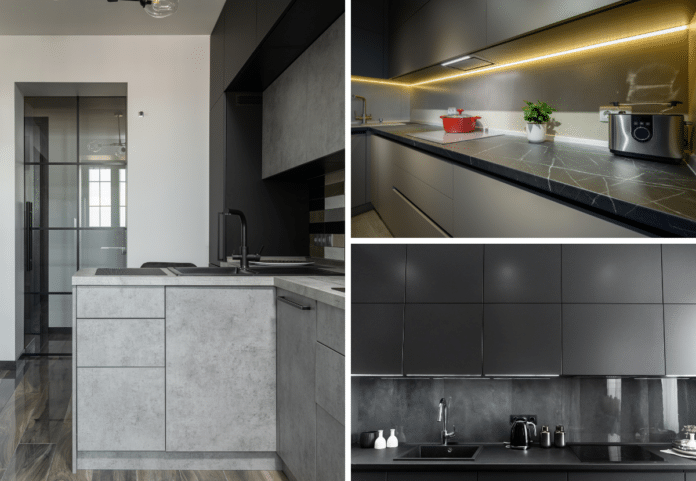 neutral grey kitchen design