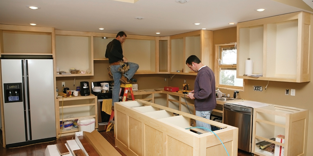 kitchen remodeling with white shaker cabinets