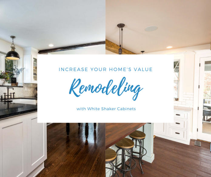 increase your home value with white shaker cabinets