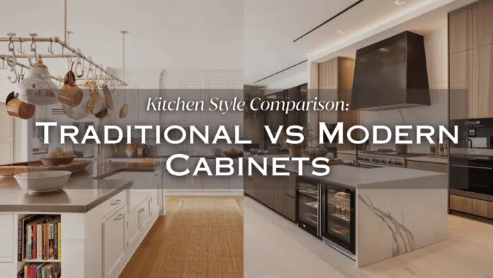 kitchen style comparison traditional vs modern cabinets