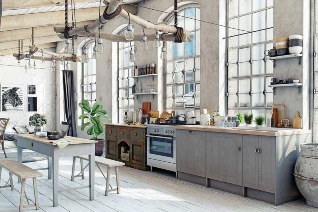 eclectic style kitchen