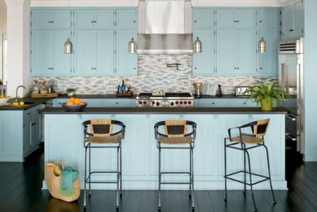 beach style kitchen color palette