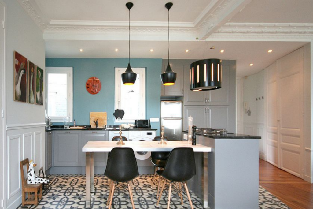 eclectic kitchen design color palette