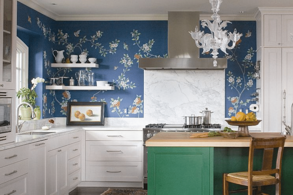 eclectic kitchen island