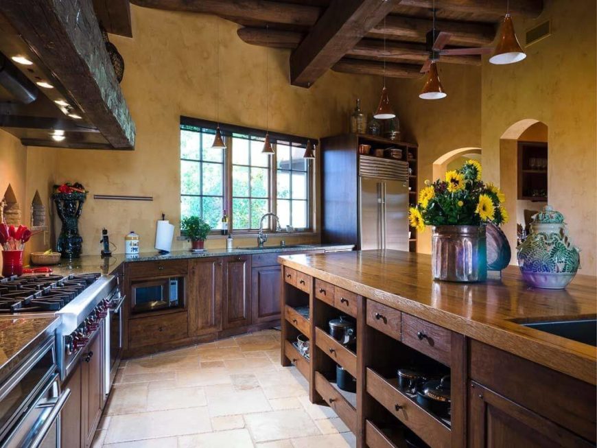 mediterranean style kitchen flooring