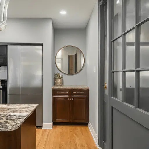 Incorporating mirrors in open kitchen area