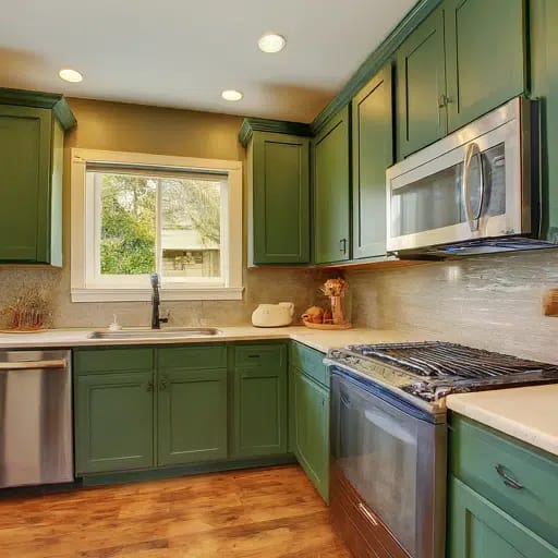 Alt text: A vibrant kitchen space infusing lively accents 