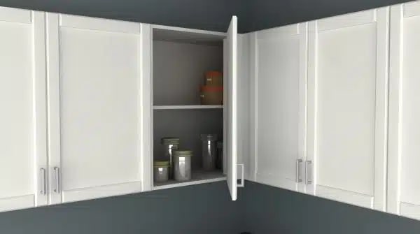 Blind corner wall cabinet