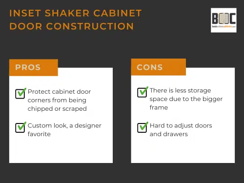 inset shaker cabinet door pros and cons