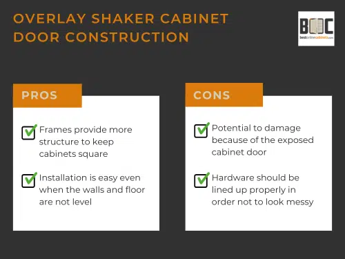 overlay shaker cabinet doors pros and cons