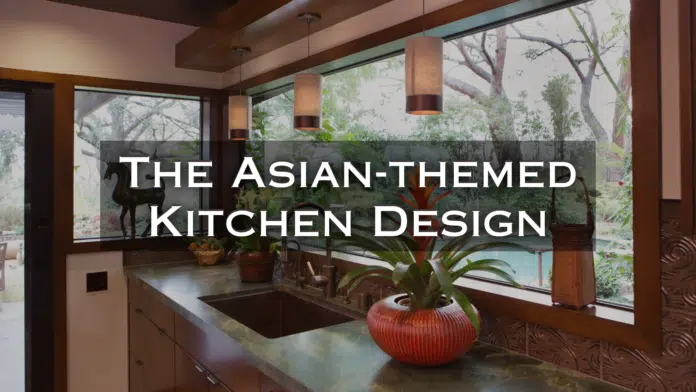 the asian-themed kitchen design