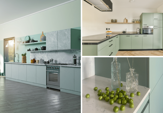 green color palette modern kitchen design color trends
