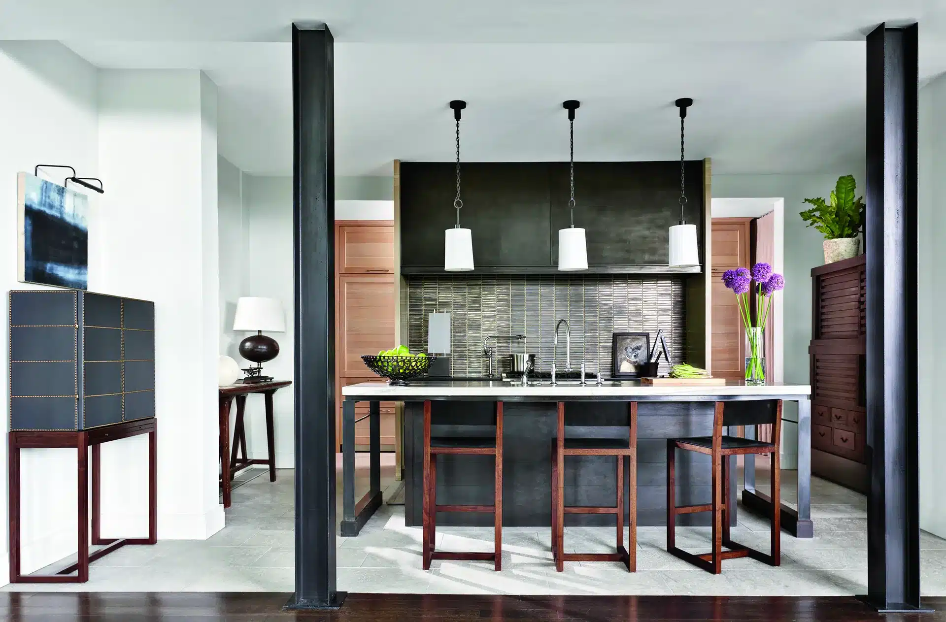 kitchen island design with stools