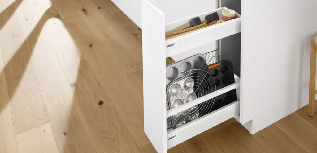 blum's soft-close functional solution for small storage space