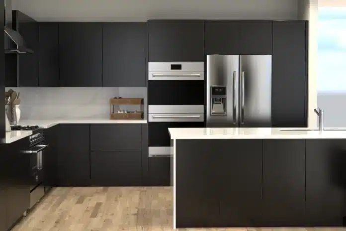 boc matte black rta european flat panel modern kitchen cabinets