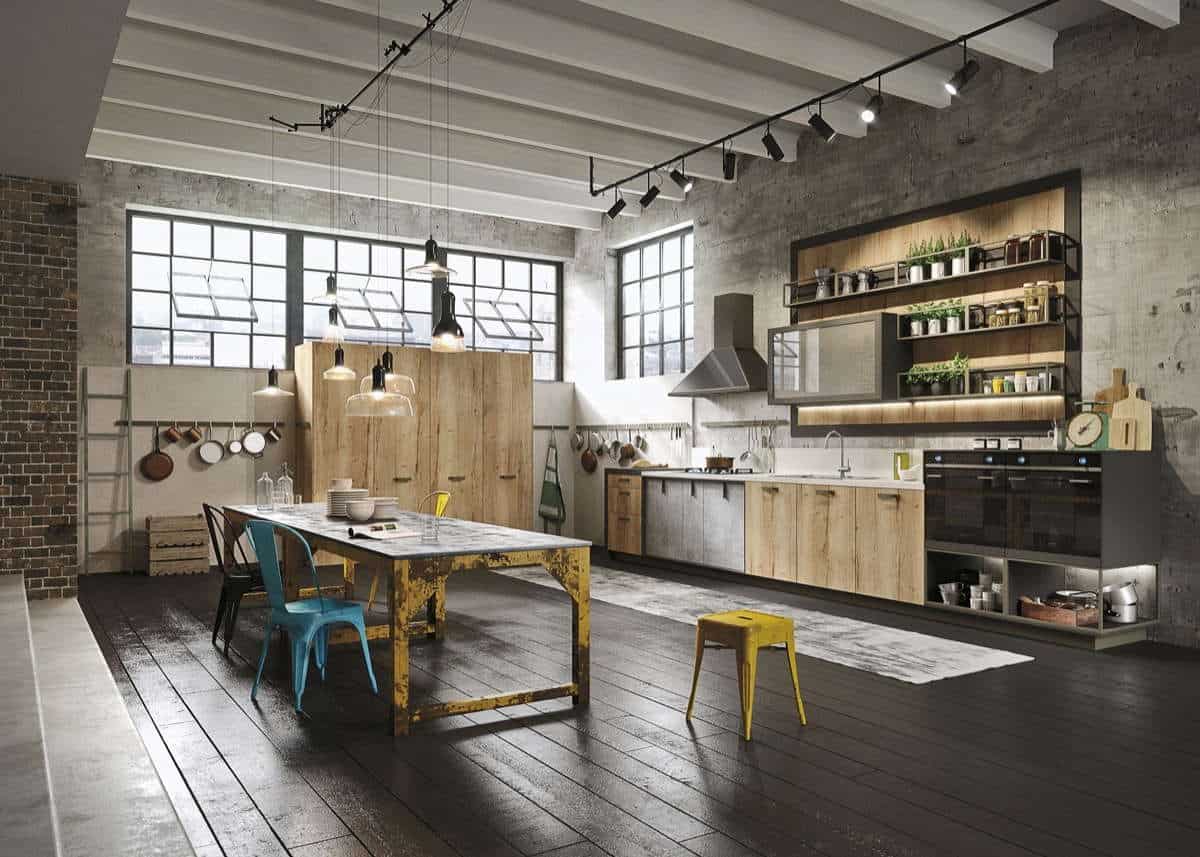 loft industrial kitchen style