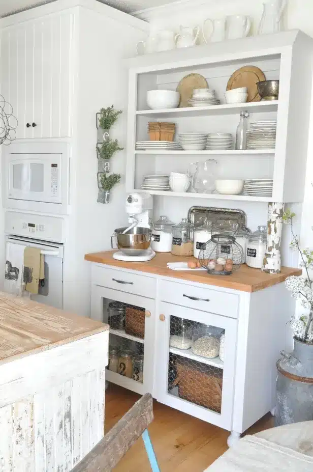 rustic white country kitchen