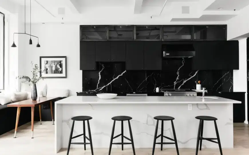 stark contrast scandi kitchen design