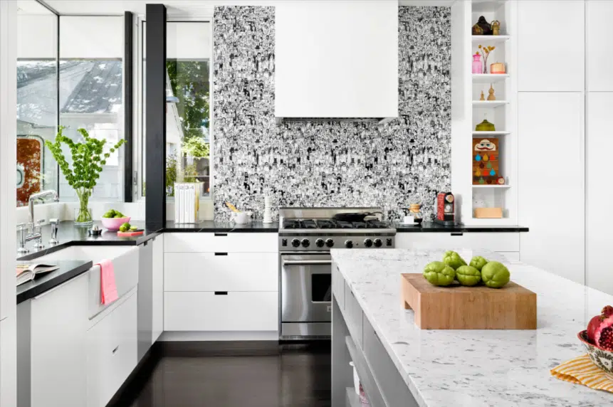 bold kitchen patterns