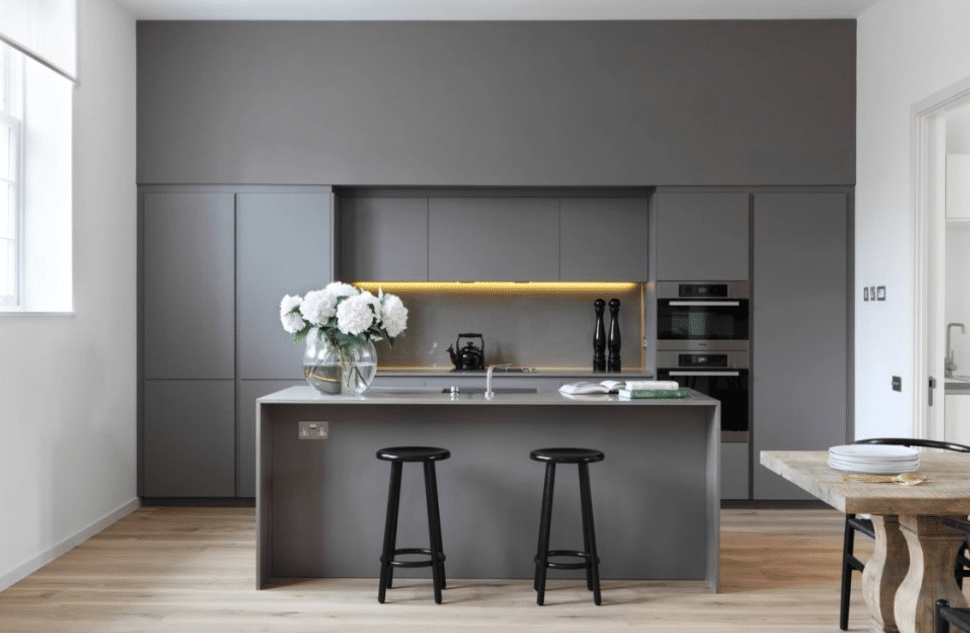 simple grey kitchen design