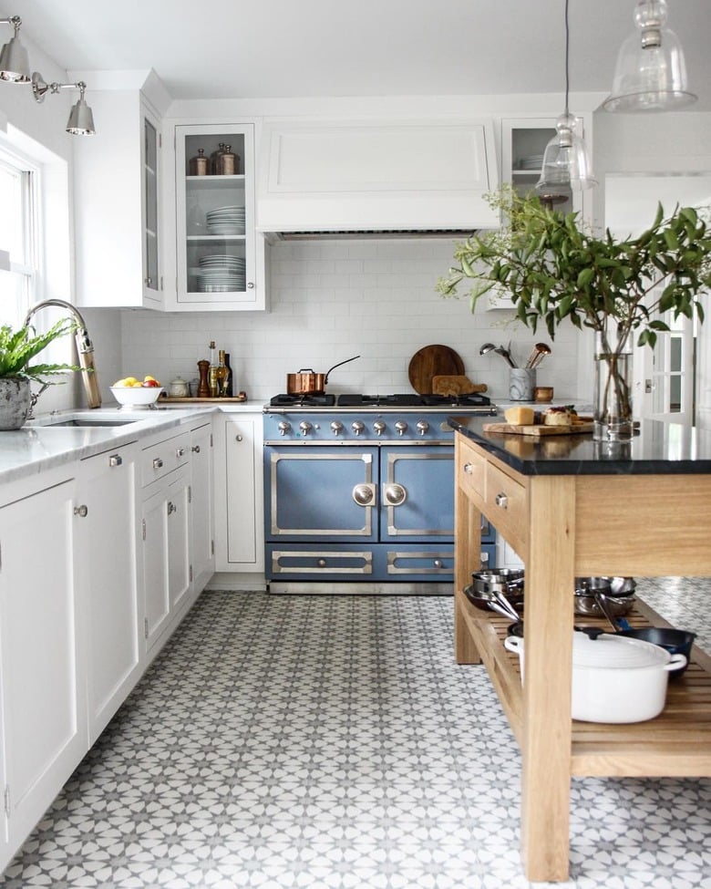 placing a statement piece white kitchen design idea