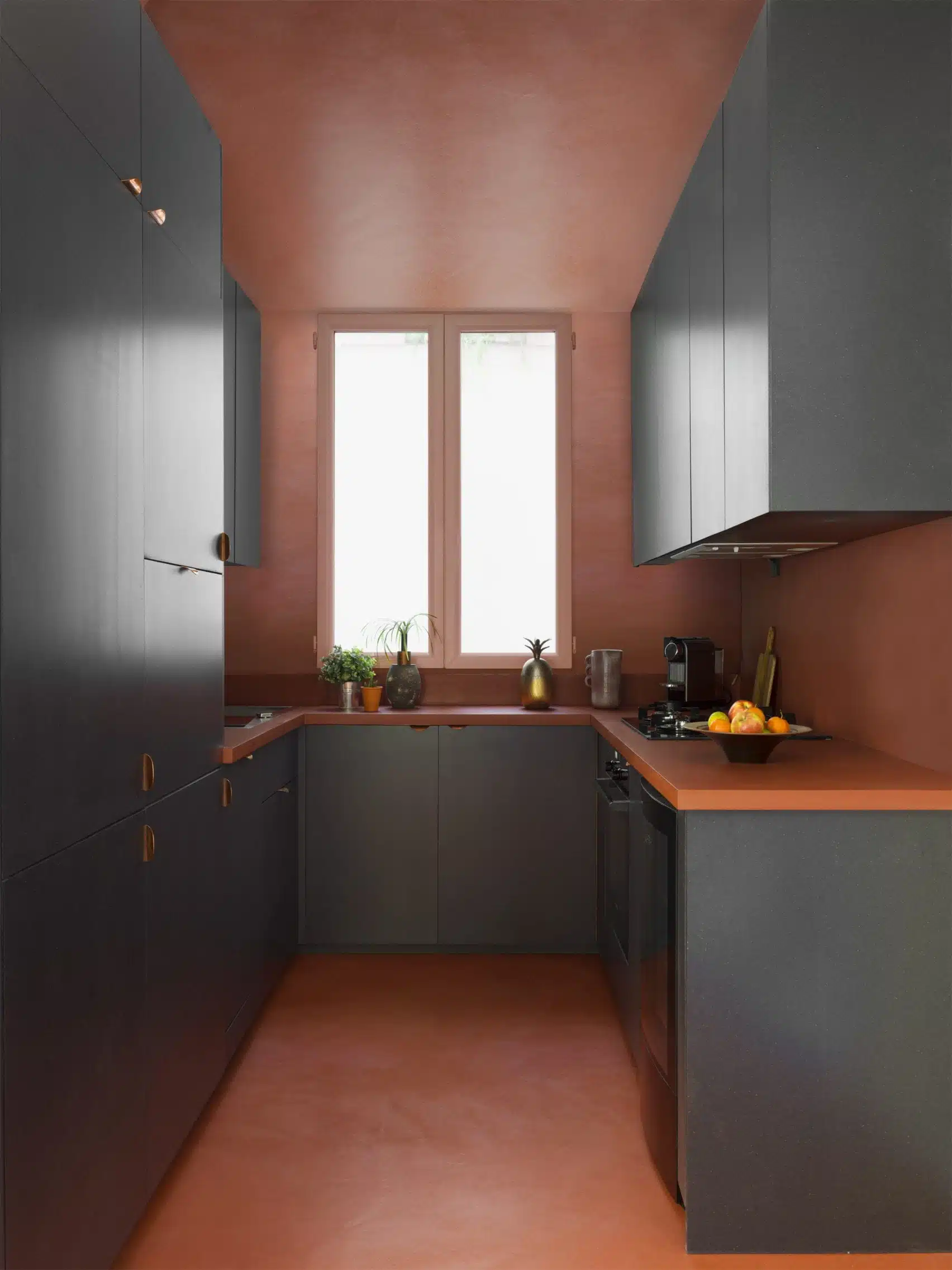 terracota themed kitchen design