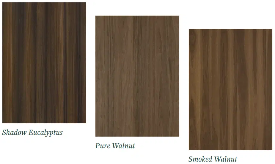 shinnoki wood veneer panels - sultry browns collection