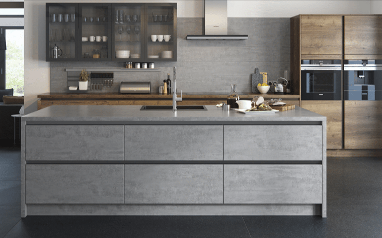 handleless gola profile kitchen